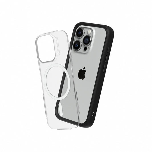 RHINOSHIELD Mod NX (MagSafe compatible) for iPhone 15 Pro Max (with Rim, Button, Frame, Clear Back Plate)