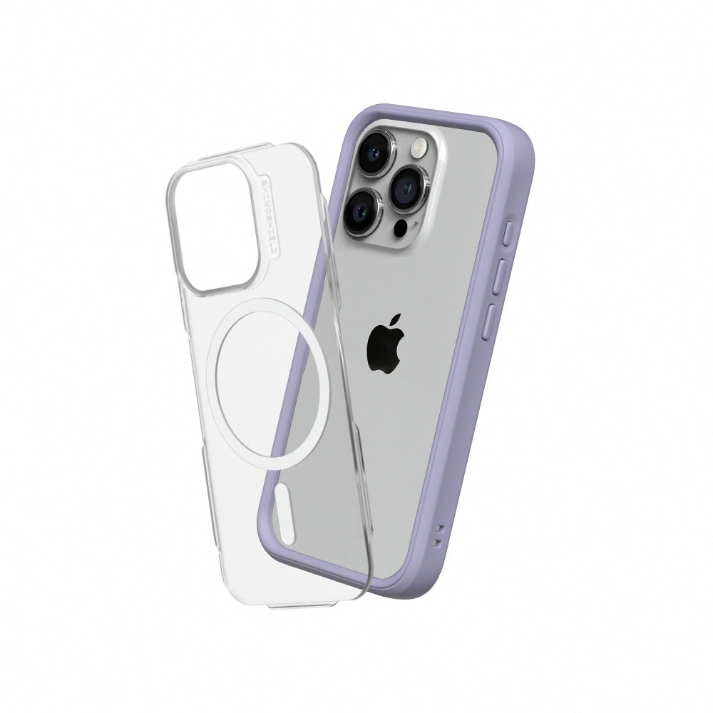 RHINOSHIELD Mod NX (MagSafe compatible) for iPhone 15 Pro Max (with Rim, Button, Frame, Clear Back Plate)