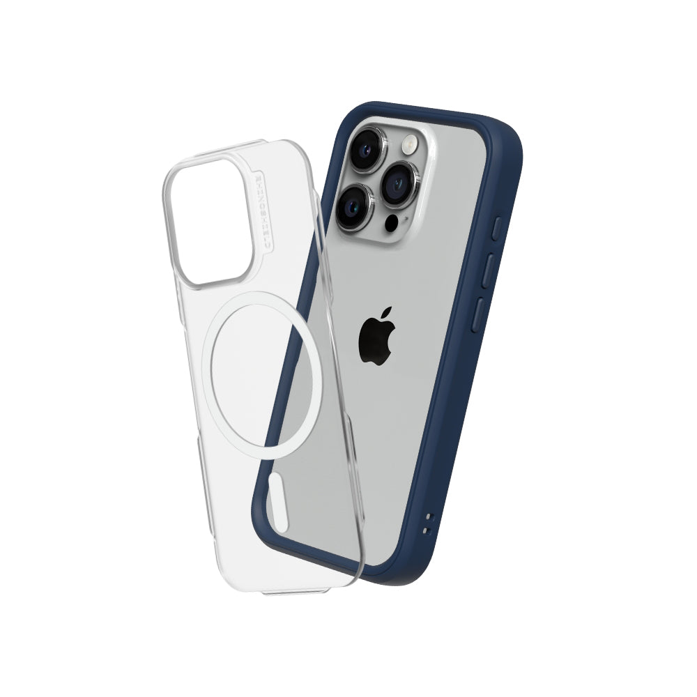 RHINOSHIELD Mod NX (MagSafe compatible) for iPhone 15 Pro Max (with Rim, Button, Frame, Clear Back Plate)