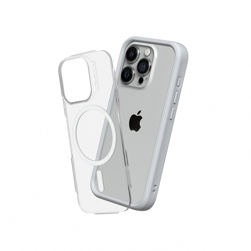 RHINOSHIELD Mod NX (MagSafe compatible) for iPhone 15 Pro Max (with Rim, Button, Frame, Clear Back Plate)