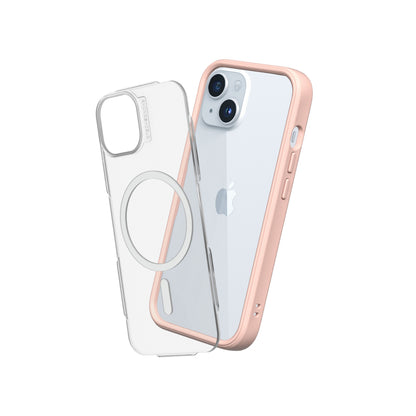RHINOSHIELD Mod NX (MagSafe compatible) for iPhone 15 (with Rim, Button, Frame, Clear Back Plate)