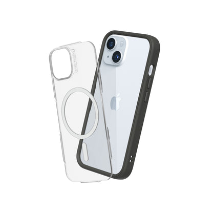 RHINOSHIELD Mod NX (MagSafe compatible) for iPhone 15 (with Rim, Button, Frame, Clear Back Plate)