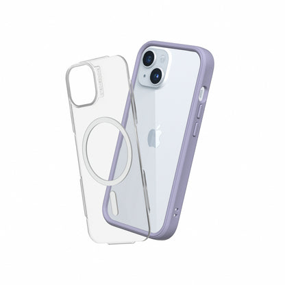 RHINOSHIELD Mod NX (MagSafe compatible) for iPhone 15 (with Rim, Button, Frame, Clear Back Plate)
