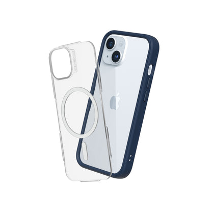 RHINOSHIELD Mod NX (MagSafe compatible) for iPhone 15 (with Rim, Button, Frame, Clear Back Plate)
