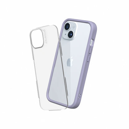 RHINOSHIELD Mod NX (MagSafe compatible) for iPhone 15 (with Rim, Button, Frame, Clear Back Plate)