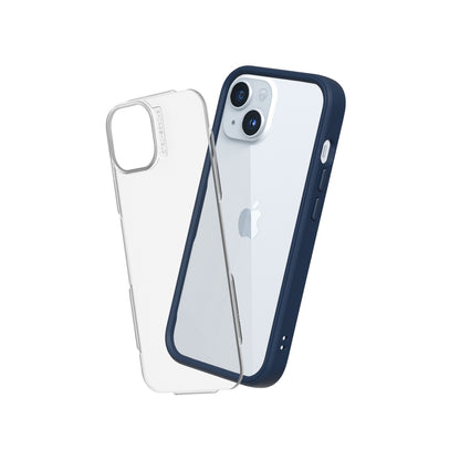 RHINOSHIELD Mod NX (MagSafe compatible) for iPhone 15 (with Rim, Button, Frame, Clear Back Plate)