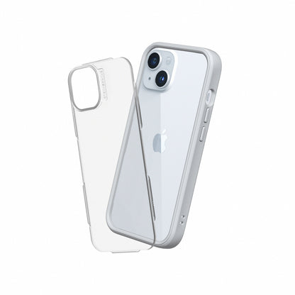 RHINOSHIELD Mod NX (MagSafe compatible) for iPhone 15 (with Rim, Button, Frame, Clear Back Plate)