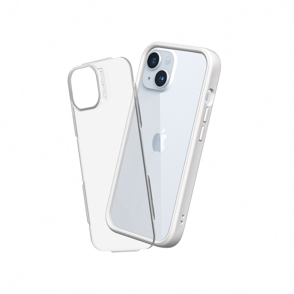 RHINOSHIELD Mod NX (MagSafe compatible) for iPhone 15 (with Rim, Button, Frame, Clear Back Plate)