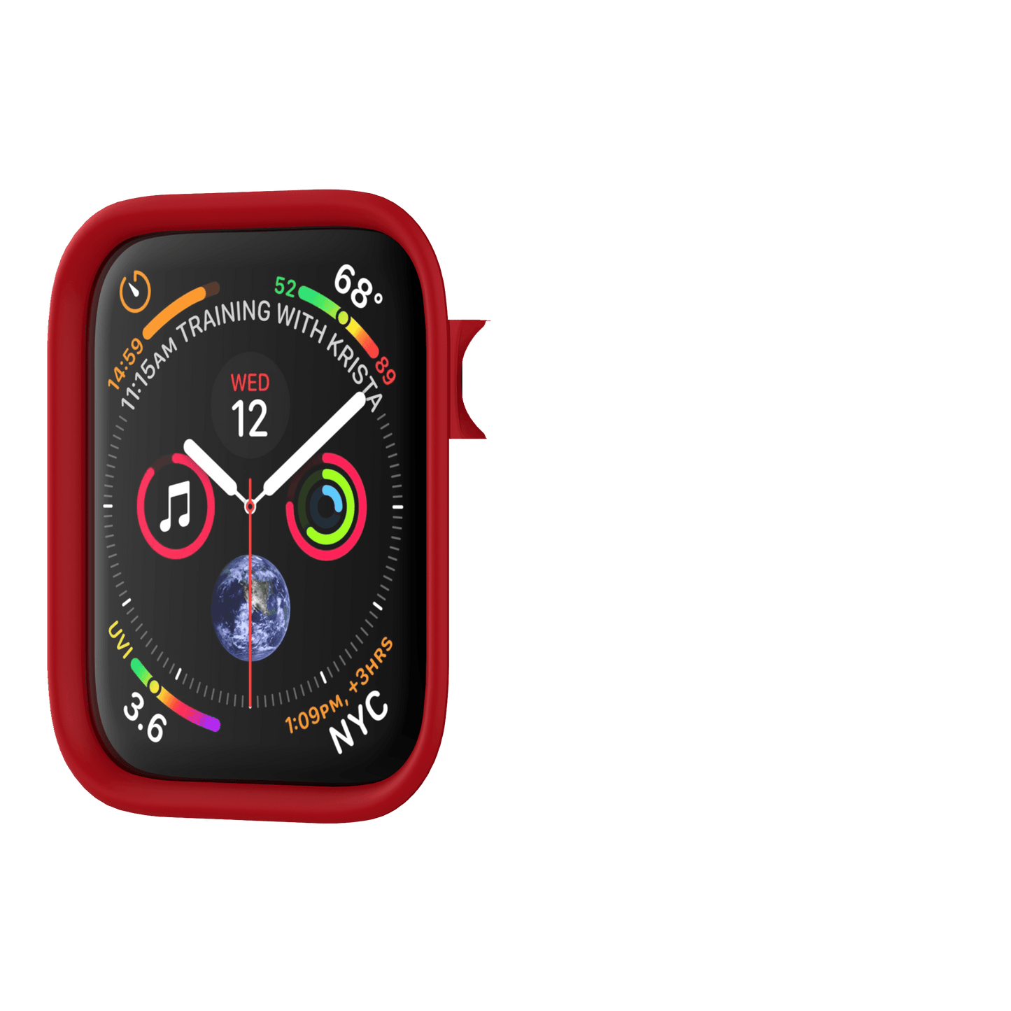 RhinoShield CrashGuard NX for Apple Watch - Rim (42/44mm)-Red