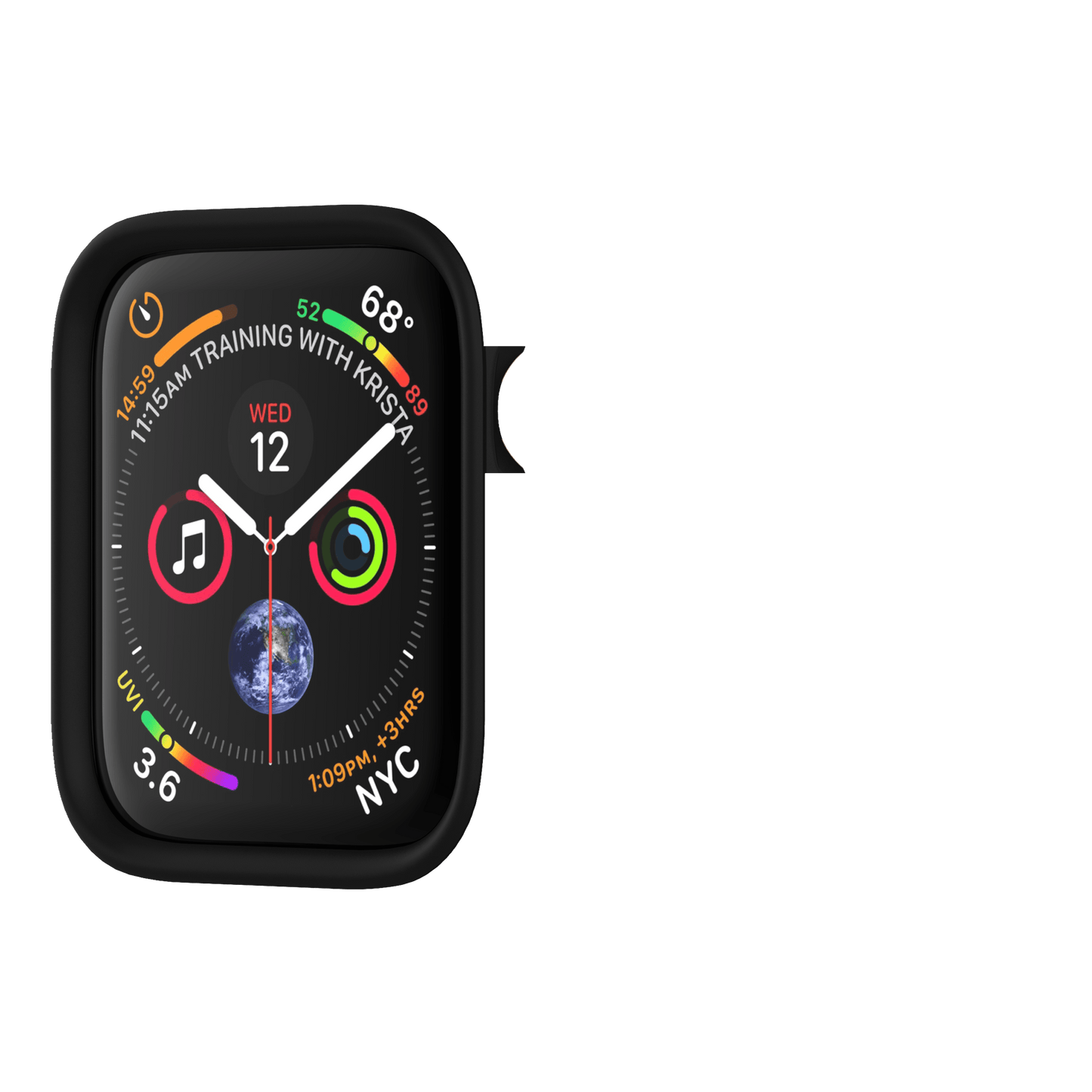 RhinoShield CrashGuard NX for Apple Watch - Rim (42/44mm)-Black-Phase 2