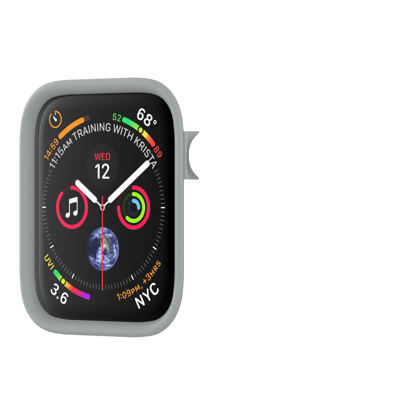 RhinoShield CrashGuard NX for Apple Watch - Rim (42/44mm)-Platinum Gray-Phase 2