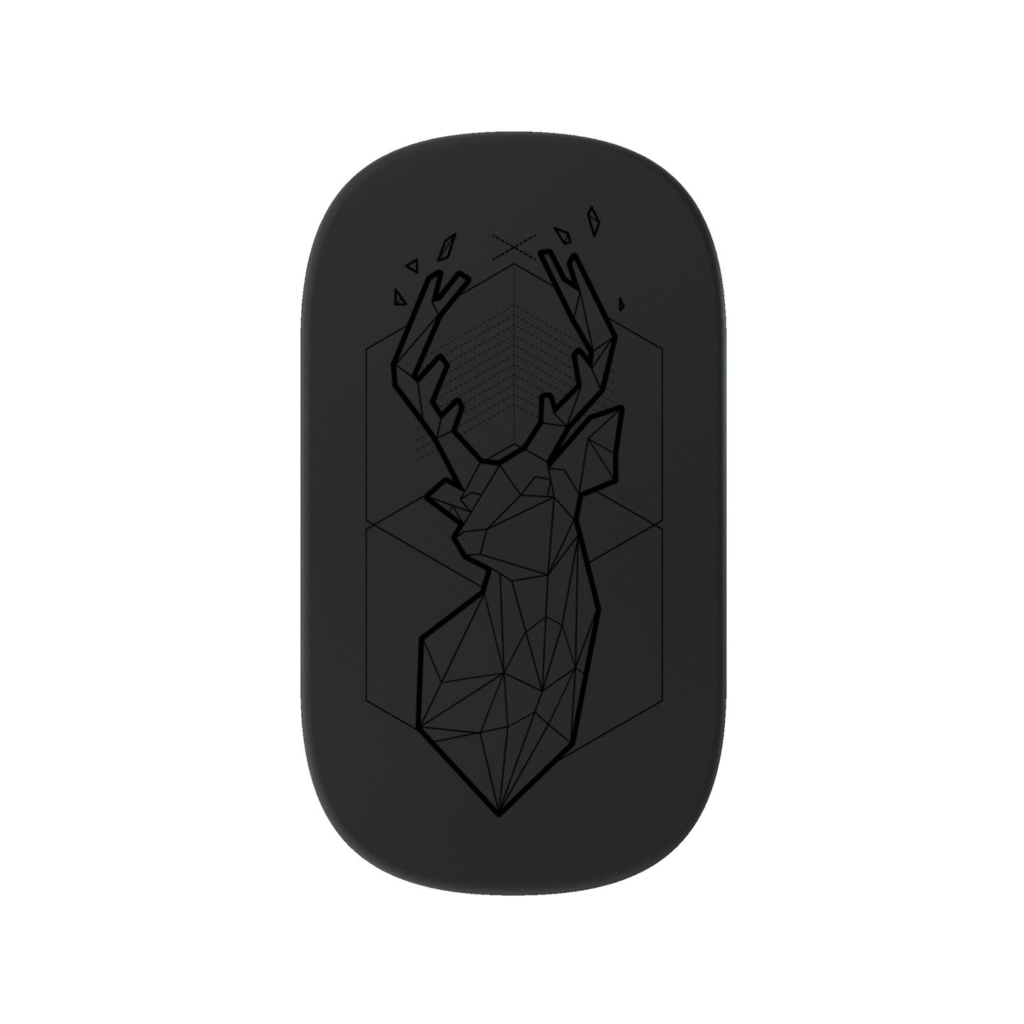 RHINOSHIELD Customized GRIPMINI (Adhesive)- Geometric The Winter Deer Black