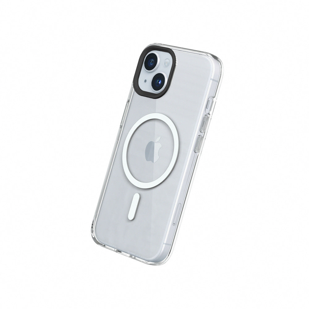RHINOSHIELD Clear Case (MagSafe compatible) for iPhone 15 Plus (with Case, Camera Ring, and Button)