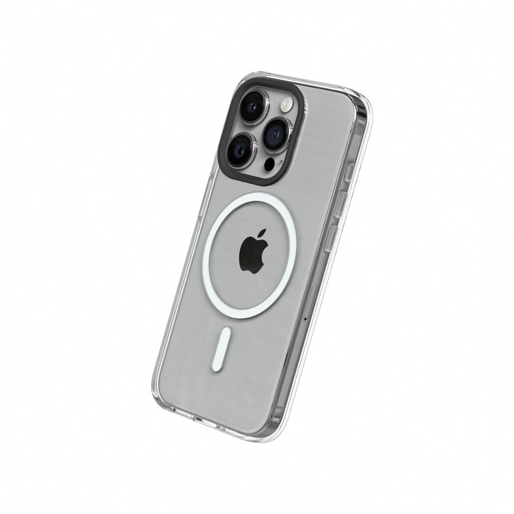 RHINOSHIELD Clear Case (MagSafe compatible) for iPhone 15 Pro Max (with Case, Camera Ring, and Button)